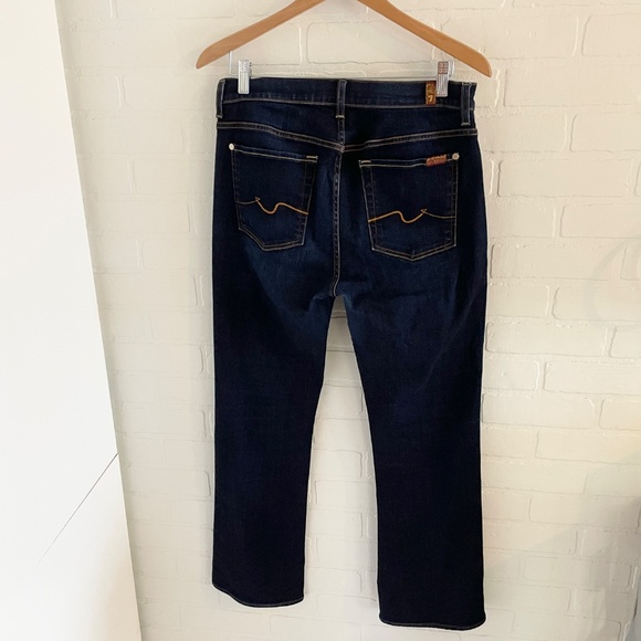 7 for all mankind Women’s Denim jeans Dark wash Bootcut Sz 32 - Picture 14 of 16